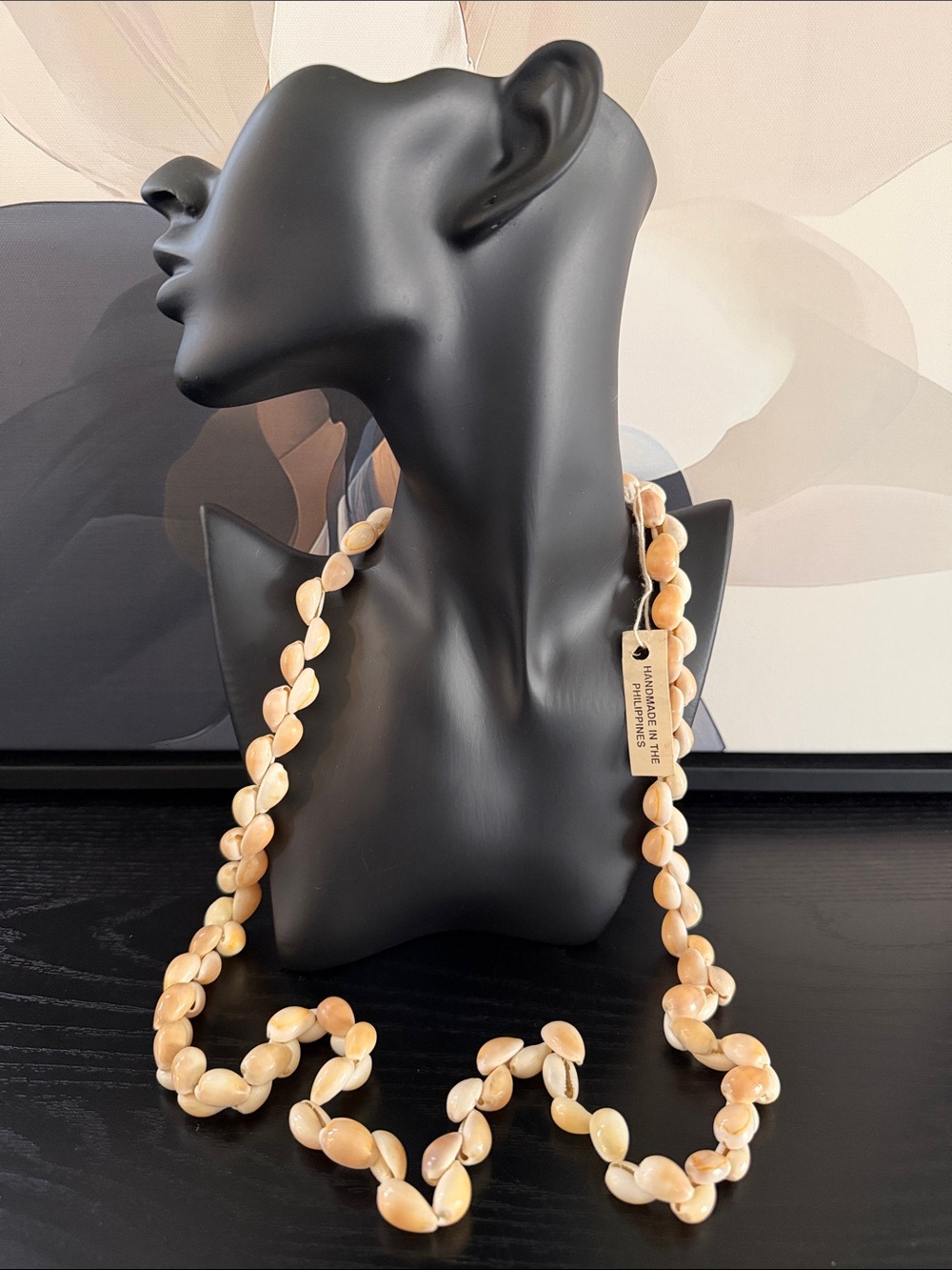 Vintage 70’s 36 Inch Handmade Cowrie Shell Necklace